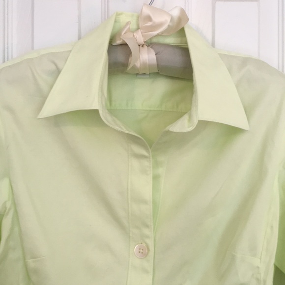 Stretch cotton 3/4 sleeve button down - Picture 2 of 5